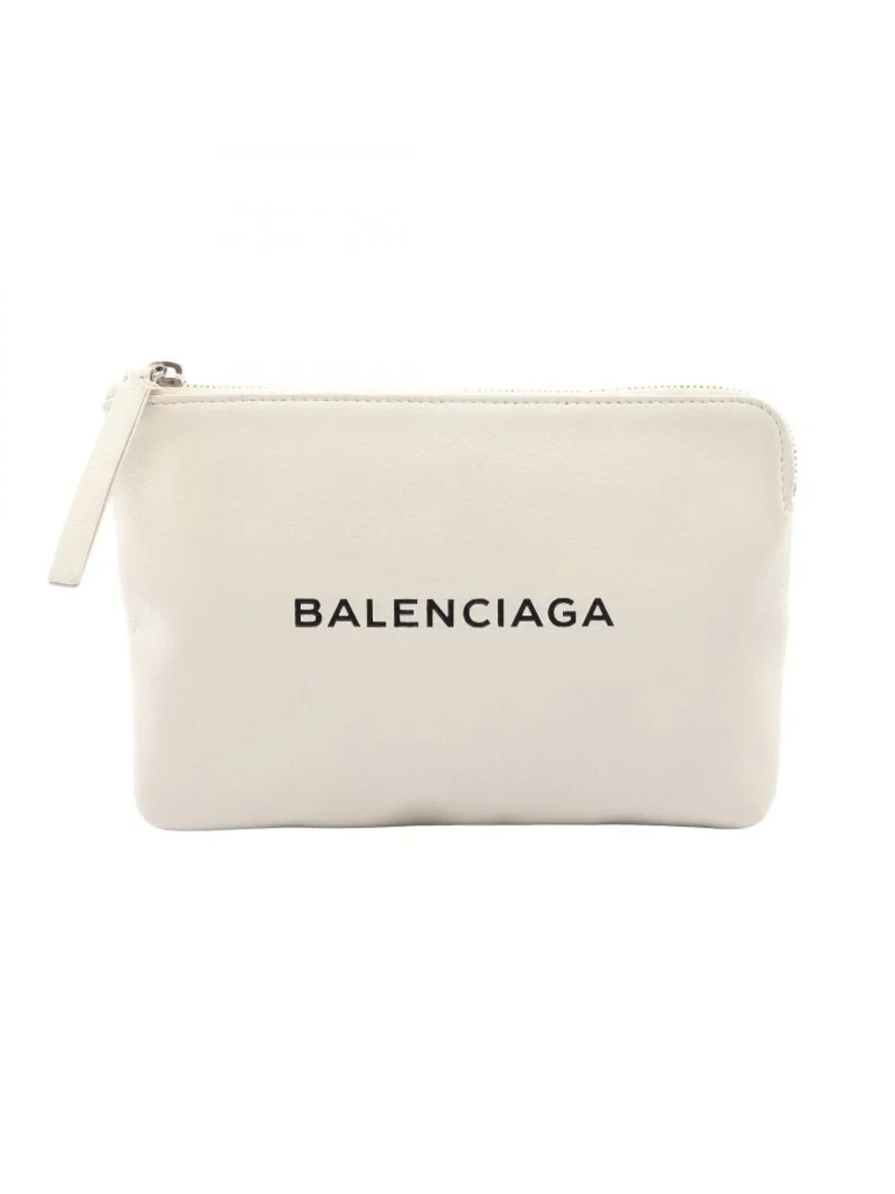 Balenciaga Clutch Everyday Pouch White Leather